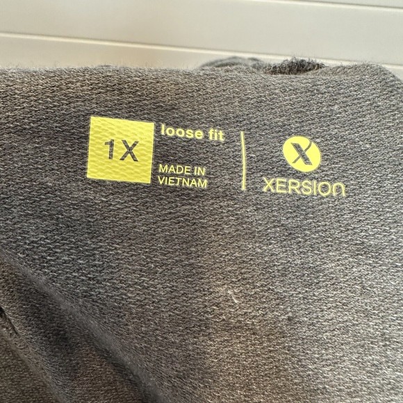 NEW Xersion Athletic Shorts 1X Heather Gray Loose Fit Pull On Elastic Waist 5"L - Picture 4 of 6